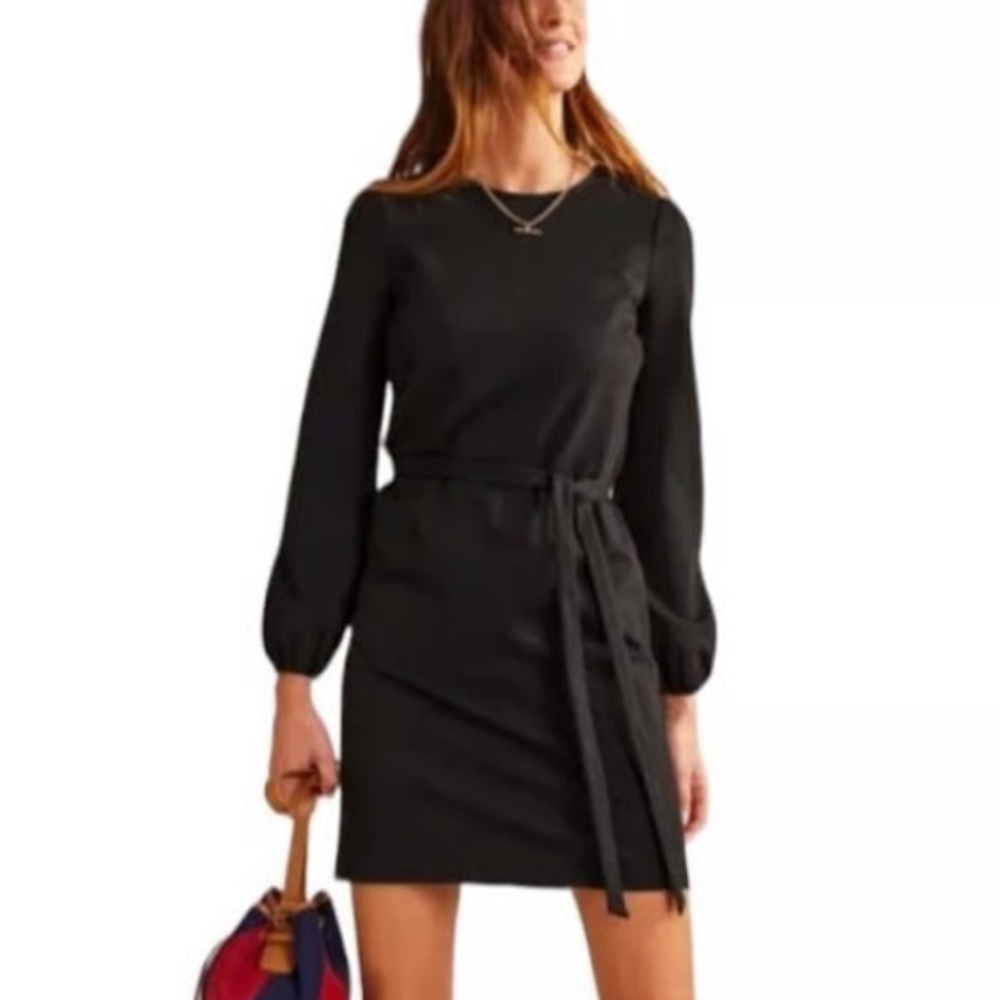 Boden Violet Ponte Shift Dress in Black, Size 0